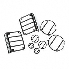 Rugged Ridge Headlight/ Tail Light Guard Set Euro Style Steel 10-Piece - 1249632