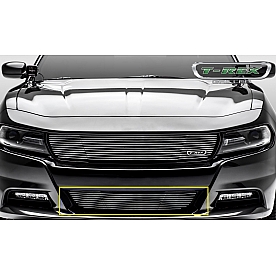 T-Rex Truck Products Bumper Grille Insert Horizontal Bar Polished Silver Aluminum - 6224760