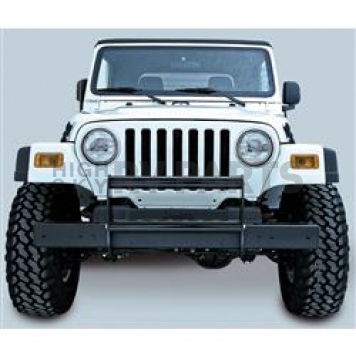 Rugged Ridge Bumper Push Bar Gloss Powder Coated Black Steel - 1151102