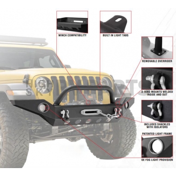 Paramount Automotive Bumper Direct-Fit 1-Piece Design Black - 518061-1