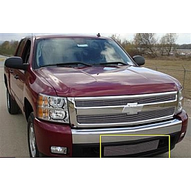T-Rex Truck Products Bumper Grille Insert Horizontal Bar Polished Silver Billet Aluminum - 25110