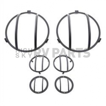 Smittybilt Headlight Guard Euro Steel Black Set Of 6 - 5692