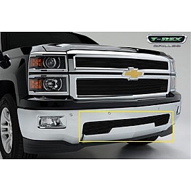 T-Rex Truck Products Bumper Grille Insert Horizontal Bar Powder Coated Black Billet Aluminum - 25117B