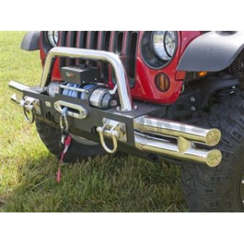 Rugged Ridge Bumper End Polished Silver Stainless Steel - 1154073