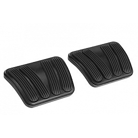 Lokar Performance Brake And Clutch Pedal Pad Set - Aluminum Black - XBAG6168