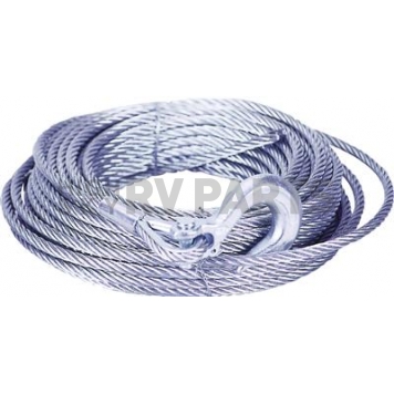 Mile Marker Winch Cable - 80 Feet x 1/4 Inch Galvanized Aircraft Steel - 195025080