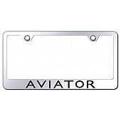 Automotive Gold License Plate Frame - Silver Stainless Steel - LFAVIEC