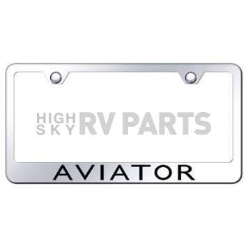 Automotive Gold License Plate Frame - Silver Stainless Steel - LFAVIEC