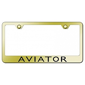 Automotive Gold License Plate Frame - Gold Stainless Steel - LFAVIEG