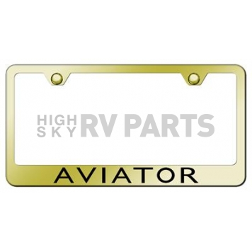 Automotive Gold License Plate Frame - Gold Stainless Steel - LFAVIEG