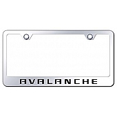 Automotive Gold License Plate Frame - Silver Stainless Steel - LFAVLEC