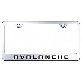 Automotive Gold License Plate Frame - Silver Stainless Steel - LFAVLEC