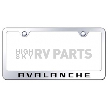Automotive Gold License Plate Frame - Silver Stainless Steel - LFAVLEC