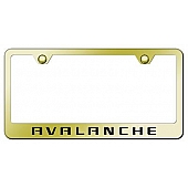 Automotive Gold License Plate Frame - Gold Stainless Steel - LFAVLEG