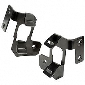 Rugged Ridge Windshield Hinge Light Bracket - Steel Gloss Black Set Of 2 - 1123230