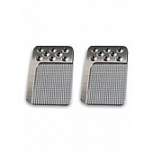 Lokar Performance Brake And Clutch Pedal Pad Set - Aluminum Black - XBAG6194