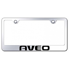 Automotive Gold License Plate Frame - Silver Stainless Steel - LFAVOEC
