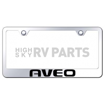Automotive Gold License Plate Frame - Silver Stainless Steel - LFAVOEC