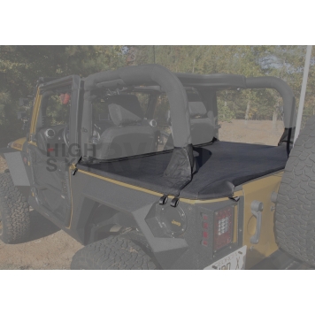 Rugged Ridge Duster Deck Cover - Covers Rear Cargo Area Vinyl Black - 1355003-1
