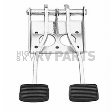 Trans Dapt Brake Pedal - Dual Swing Pedal Silver Aluminum - 4149