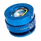 NRG Innovations Steering Wheel Quick Release - 6 Hole Hub Adapter Aircraft Grade Aluminum Blue - SRK200BL