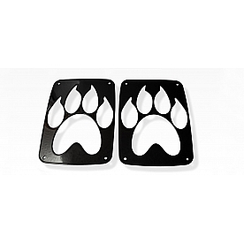 American Car Craft Tail Light Cover - Stainless Steel Black Set Of 2 - 142095