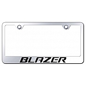 Automotive Gold License Plate Frame - Silver Stainless Steel - LFBLZEC