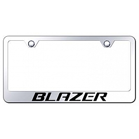 Automotive Gold License Plate Frame - Silver Stainless Steel - LFBLZEC