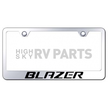 Automotive Gold License Plate Frame - Silver Stainless Steel - LFBLZEC