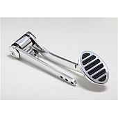 Trans Dapt Accelerator Pedal - Oval Silver Aluminum - 9505