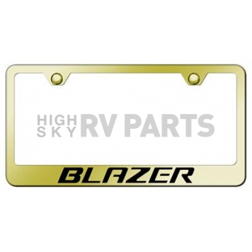 Automotive Gold License Plate Frame - Gold Stainless Steel - LFBLZEG