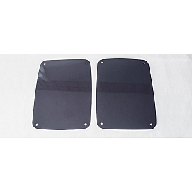 American Car Craft Tail Light Cover - Stainless Steel Black Set Of 2 - 142090