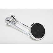 Trans Dapt Accelerator Pedal - Round Aluminum - 9506