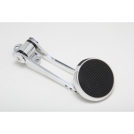 Trans Dapt Accelerator Pedal - Round Aluminum - 9506