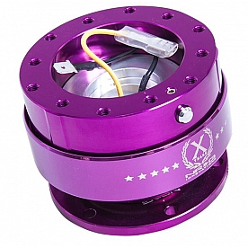 NRG Innovations Steering Wheel Quick Release - 6 Hole Hub Adapter Aircraft Grade Aluminum Purple - SRK200PP