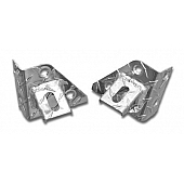 Warrior Products Windshield Hinge Light Bracket - Aluminum Silver Set Of 2 - 1503