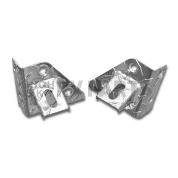 Warrior Products Windshield Hinge Light Bracket - Aluminum Silver Set Of 2 - 1503