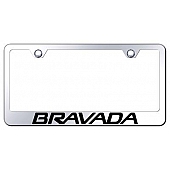 Automotive Gold License Plate Frame - Silver Stainless Steel - LFBRAEC