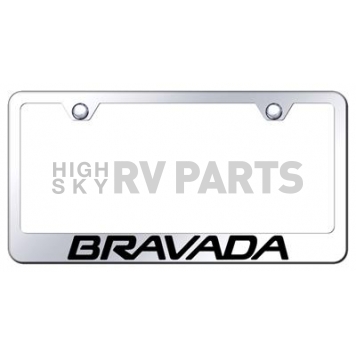 Automotive Gold License Plate Frame - Silver Stainless Steel - LFBRAEC