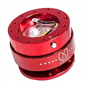 NRG Innovations Steering Wheel Quick Release - 6 Hole Hub Adapter Aircraft Grade Aluminum Red - SRK200RD