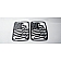 American Car Craft Tail Light Cover - Stainless Steel Black Set Of 2 - 142091