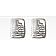 American Car Craft Tail Light Cover - Stainless Steel Silver Set Of 2 - 142092