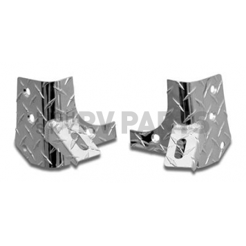 Warrior Products Windshield Hinge Light Bracket - Aluminum Silver Set Of 2 - 1504