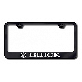 Automotive Gold License Plate Frame - Black Stainless Steel - LFBUIEB