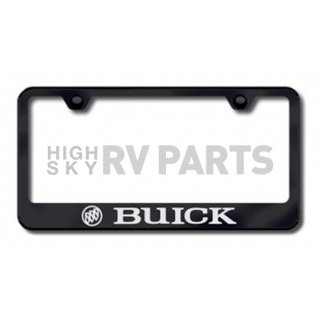 Automotive Gold License Plate Frame - Black Stainless Steel - LFBUIEB