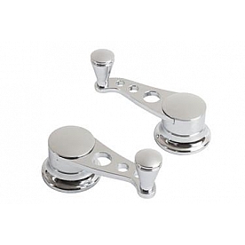 Lokar Performance Vent Window Handle - Nostalgia Silver Set Of 2 - IDH2036