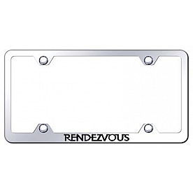 Automotive Gold License Plate Frame - Silver Stainless Steel - LFWRENEC