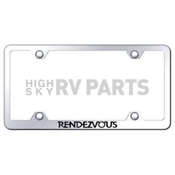 Automotive Gold License Plate Frame - Silver Stainless Steel - LFWRENEC