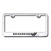 Automotive Gold License Plate Frame - Silver Stainless Steel - LFDODSEC