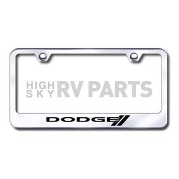 Automotive Gold License Plate Frame - Silver Stainless Steel - LFDODSEC
